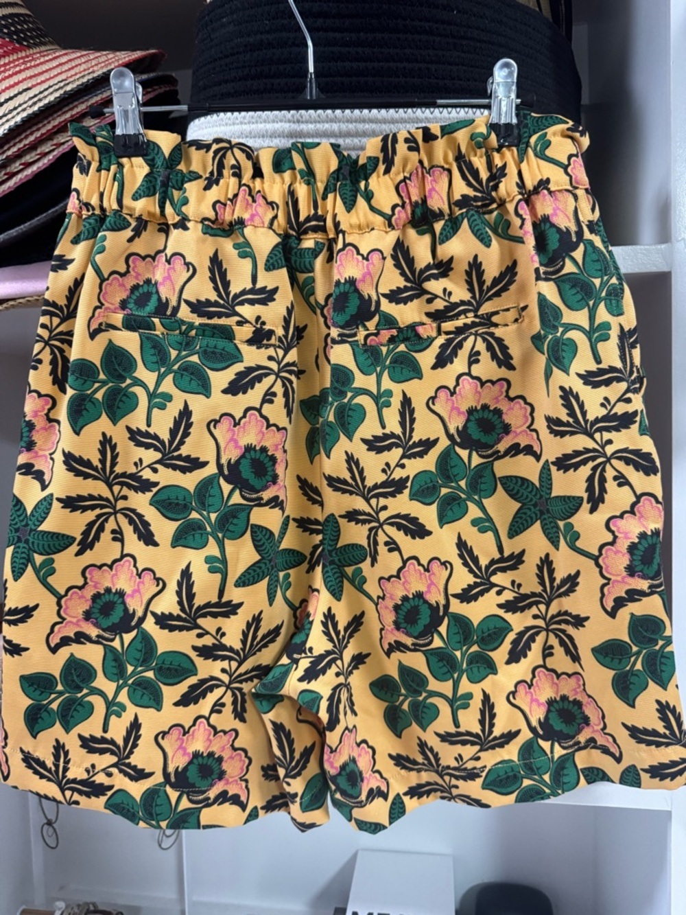 Scotch & Soda Floral Print Shorts Size M Yellow Boho Statement High Waist - Picture 4 of 4